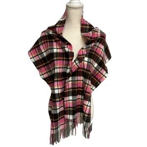 Vintage Ladies Bon Worth Plaid Scarf Size 12x62 Approximately NWT